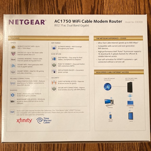 Net gear AC1750 WiFi Cable Modem Router - Picture 4 of 7